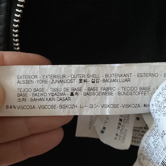 Zara Faux Leather Jacket with Removable Faux Fur Collar in size Medium - Picture 11 of 12